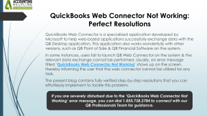 QuickBooks Web Connector Troubleshooting Guide