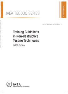 IAEA NDT Training Guidelines 2013