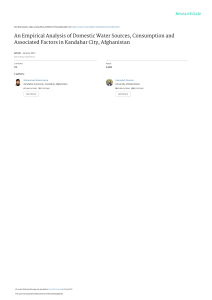 Kandahar Water Consumption Analysis