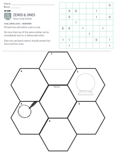 Binary Code Sudoku Worksheet