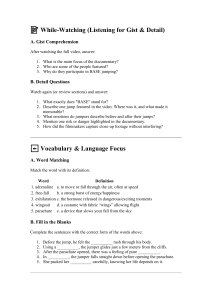 BASE Jumping Documentary Worksheet