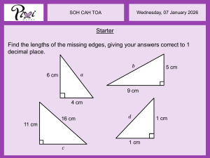 SOH CAH TOA Trigonometry Lesson Slides