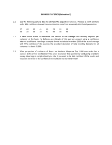 Business Statistics Estimation Problems