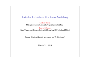 Calculus I Lecture 18: Curve Sketching Notes