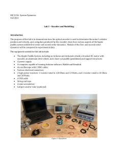 ME 3234: Encoder & System Dynamics Lab
