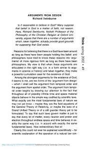 Arguments from Design by Richard Swinburne