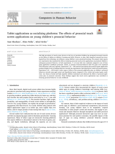 Prosocial Apps and Children's Behavior Study