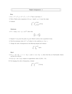 Digital Assignment 1: Multivariable Calculus Problems