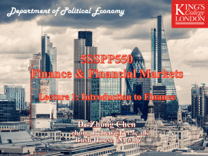 Finance Syllabus: Corporate Finance & Markets