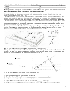 Structural Geology Lab: Maps Inclined Strata