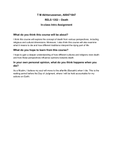 RELS 1352 Death Intro Assignment