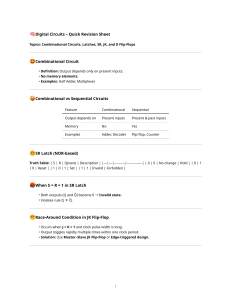 Digital Circuits Revision Sheet