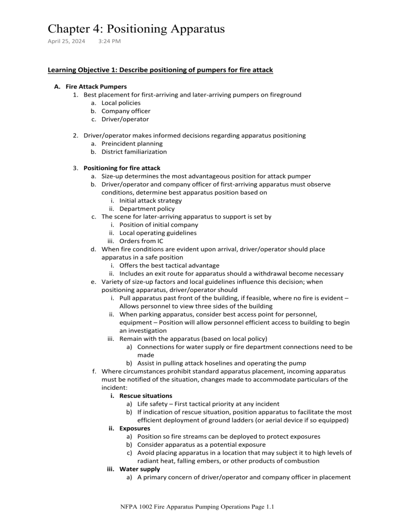 Fire Apparatus Pumping Operations Guide
