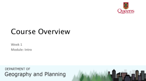 Geography Course Syllabus Overview