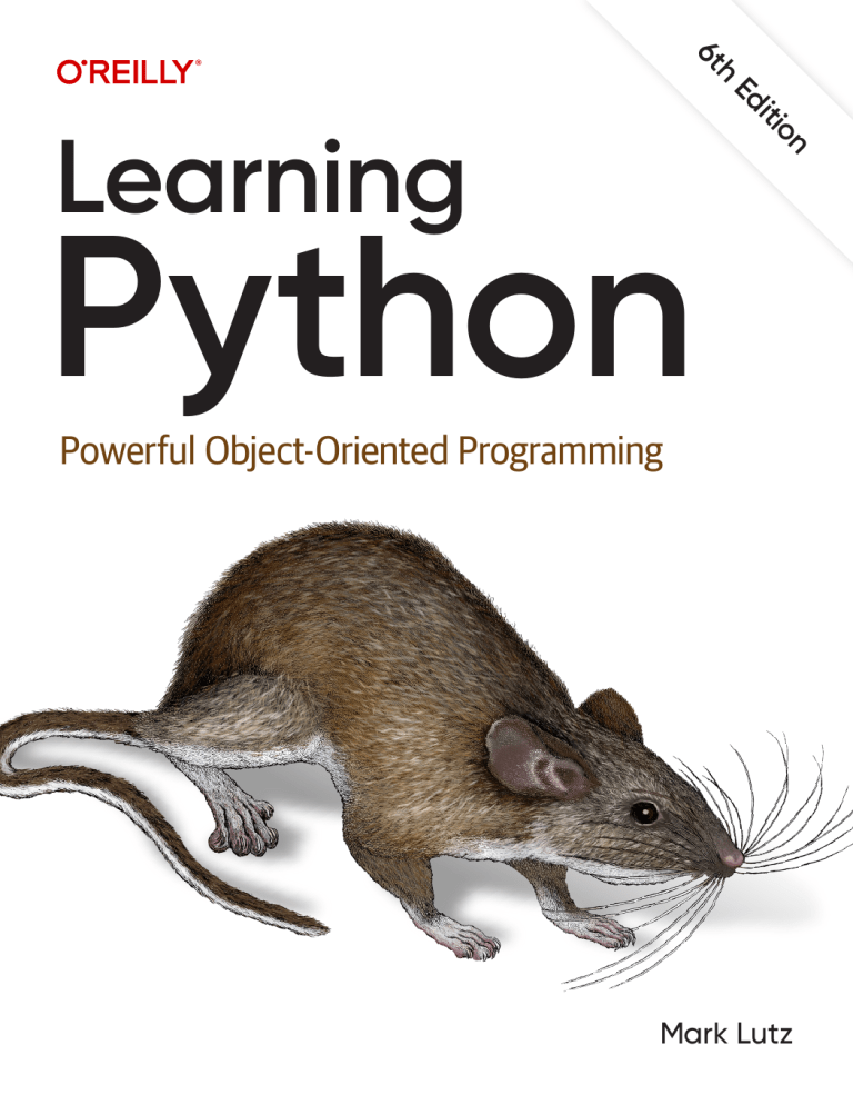 Learning Python: Powerful Object-Oriented Programming (6th Ed.)