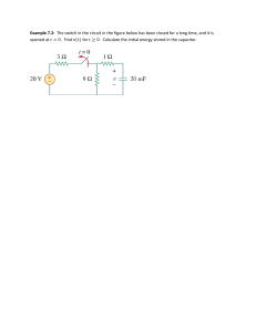 Circuit Analysis: First-Order Circuits
