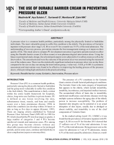 Durable Barrier Cream for Pressure Ulcer Prevention