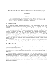 On the Smoothness of Freely Embedded Polytopes