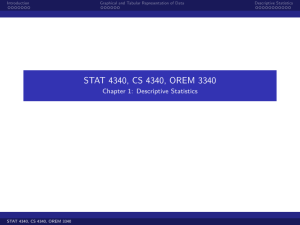 Intro to Descriptive Statistics | Lecture Notes