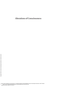 Alterations of Consciousness: An Empirical Analysis for Social Scientists