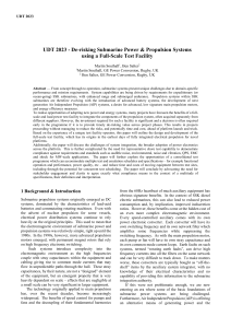 Submarine Propulsion System De-risking