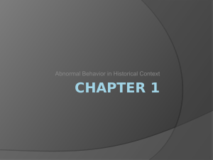 Intro to Abnormal Psychology Lecture Slides