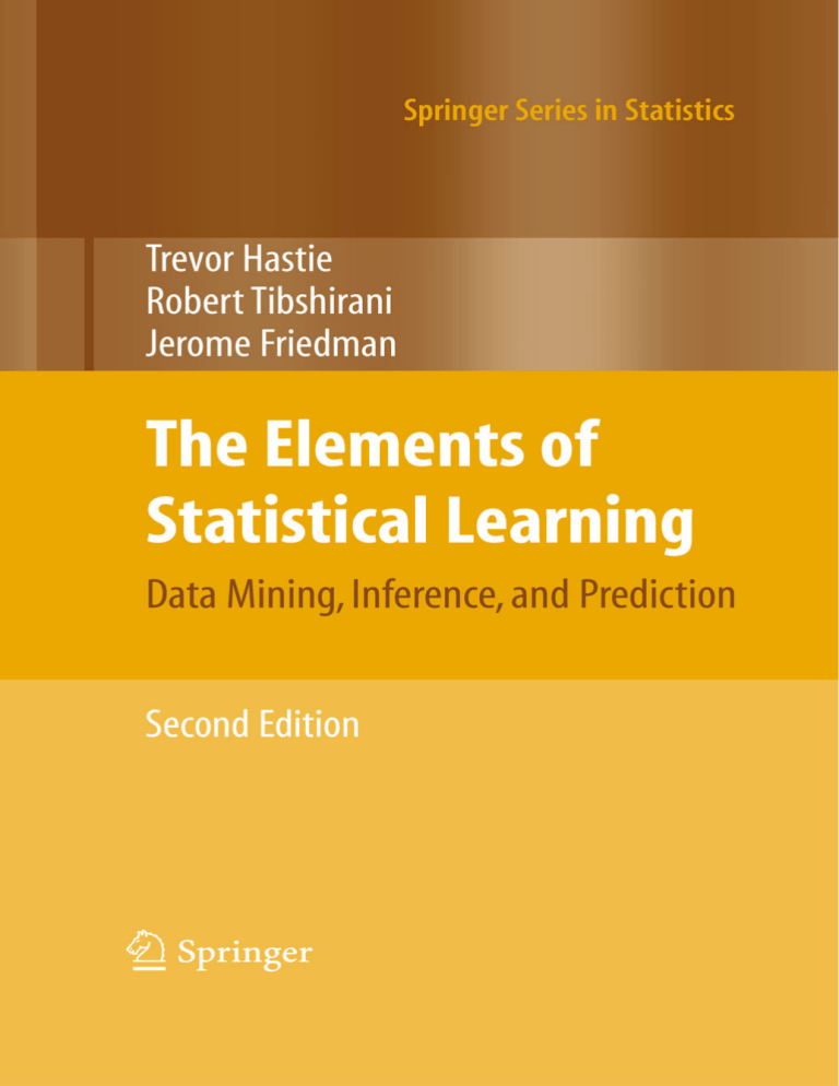 Statistical Learning Data Mining Inference