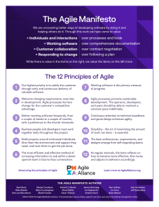 The Agile Manifesto: 4 Values & 12 Principles