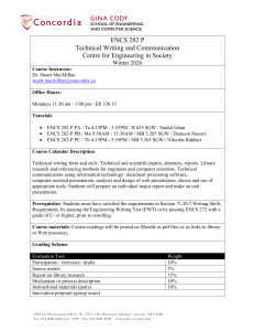 ENCS 282: Technical Writing Syllabus