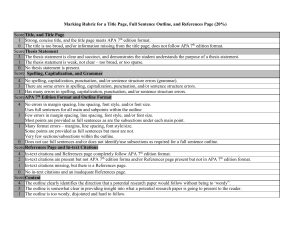 APA 7 Research Paper Grading Rubric