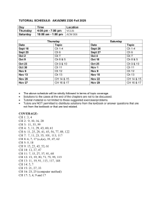 AK/ADMS 2320 Fall 2025 Tutorial Schedule