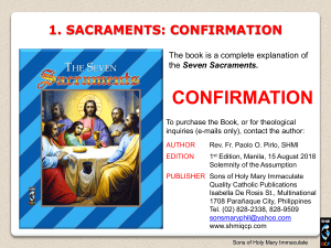 Understanding the Sacrament of Confirmation