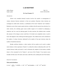 Lab Report: Redox Titration of Vitamin C