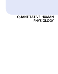 Quantitative Human Physiology: Physical Foundations