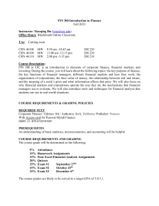 FIN 300 UIC Intro to Finance Syllabus Fall 2023