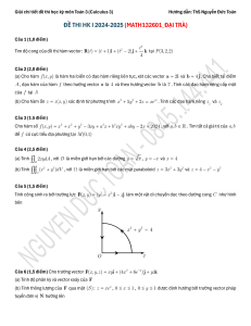 Examen Parcial de C&aacute;lculo 3 2024-2025