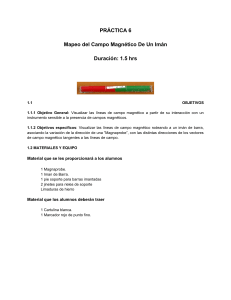 Pr&aacute;ctica de Campo Magn&eacute;tico de un Im&aacute;n