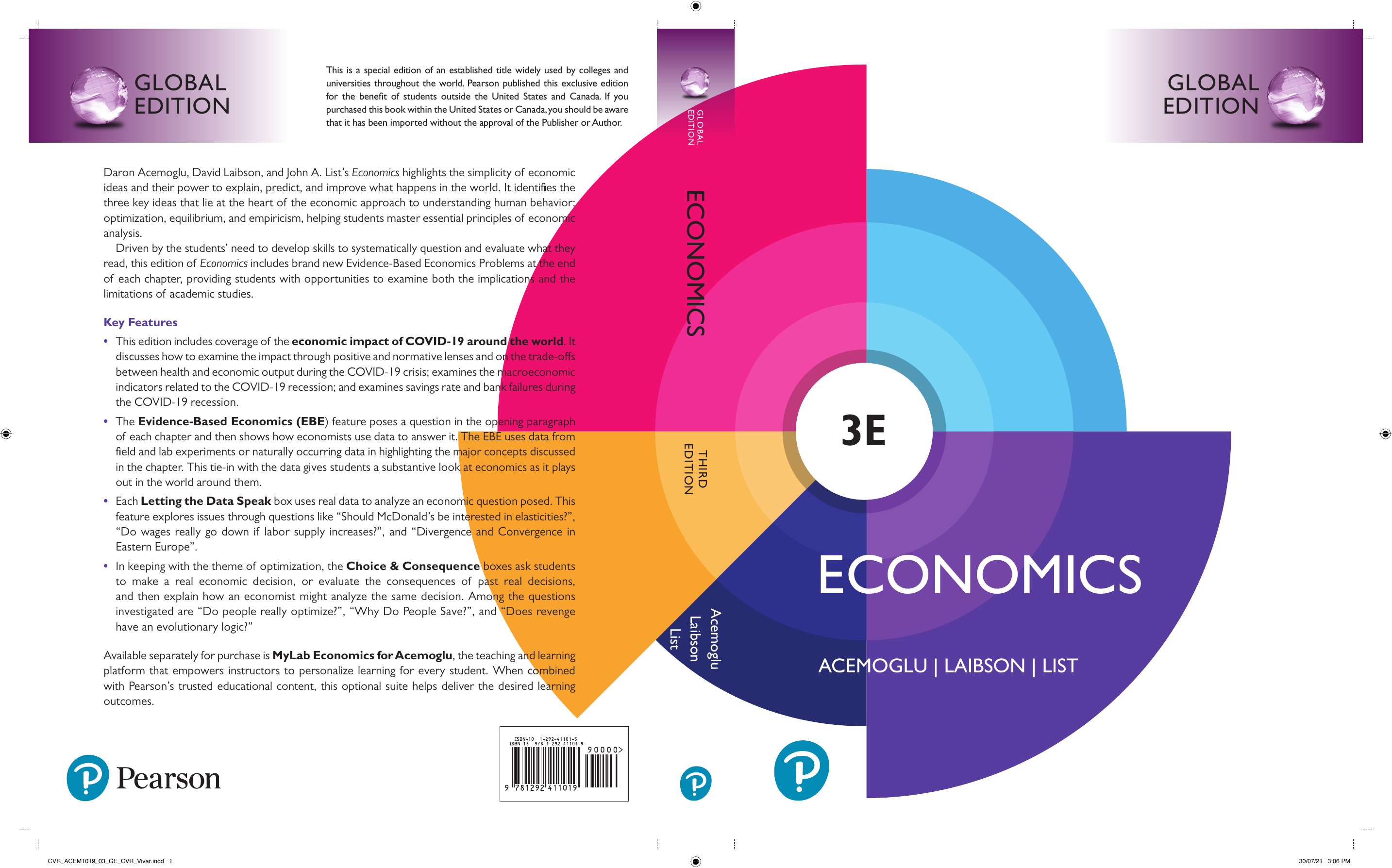 Economics Textbook 3rd Edition by Acemoglu, Laibson, List