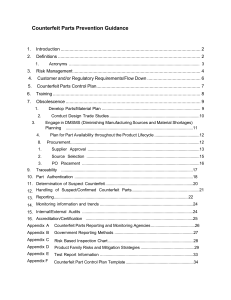 Counterfeit Parts Prevention Guidance | Supply Chain Handbook