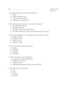 1984 Quiz: Part One, Chapters 1-3