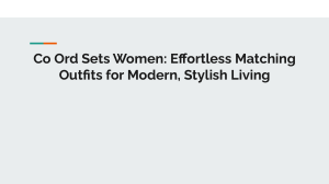 Co Ord Sets Women  Effortless Matching Outfits for Modern, Stylish Living (2)