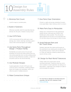 10 Design for Assembly Rules - Fictiv Guide