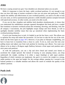 Jerk, Snatch & Muscle-Up Guide