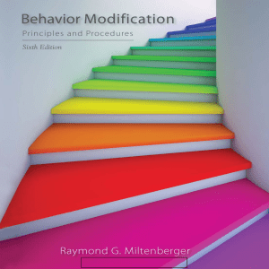 Principles of Reinforcement in Behavior Modification
