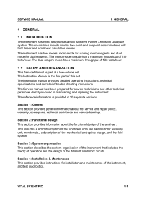 Patient Oriented Analyzer Service Manual