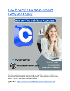 How to Verify a Coinbase Account Safely and Legally