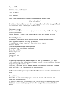 Bronchitis Medical English Assignment