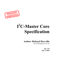 I2C-Master Core Specification