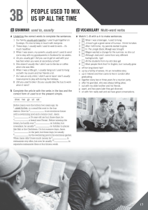 English Coursebook: Grammar 'Used to'