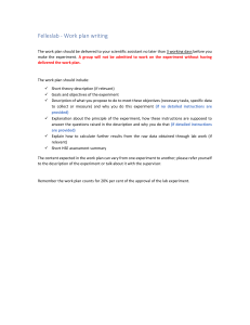 Felleslab Work Plan Writing Guide
